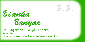 bianka banyar business card