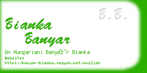 bianka banyar business card